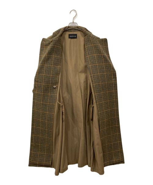 mizuiro-ind（ミズイロインド）mizuiro-ind (ミズイロインド) ダブルブレストロングコート ブラウン サイズ:-の古着・服飾アイテム