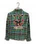 VANSON (バンソン) LOONEY TUNES (ルーニーチューンズ) 刺繍チェックシャツ グリーン×グレー サイズ:S：9000円