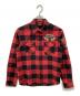 VANSON（バンソン）の古着「ウイング刺繍チェックシャツ」｜レッド×ブラック
