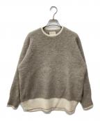 UNITED ARROWSユナイテッドアローズ）の古着「フォックスカシミヤ クルーネック ニット」｜ベージュ