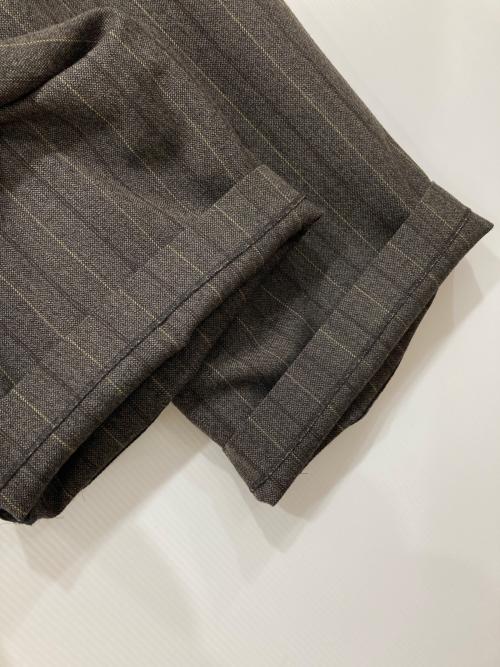 1er Arrondissement（プルミエ アロンディスモン）1er Arrondissement (プルミエ アロンディスモン) ウールストライプパンツ ブラウン サイズ:38の古着・服飾アイテム