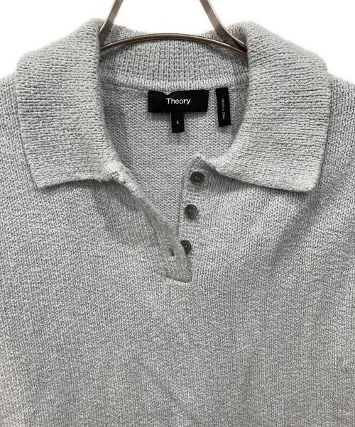 theory（セオリー）theory (セオリー) ニットポロシャツ ブルー サイズ:Sの古着・服飾アイテム