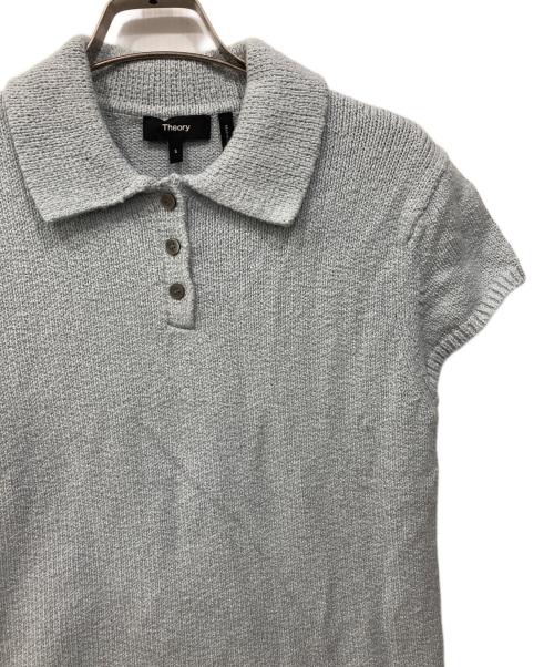 theory（セオリー）theory (セオリー) ニットポロシャツ ブルー サイズ:Sの古着・服飾アイテム