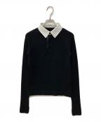THE RERACSザ リラクス）の古着「ウールカシミヤクレリックポロ ニット」｜ブラック