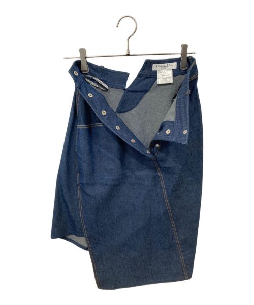 Christian Dior BOUTIQUE（クリスチャン ディオールブティック）Christian Dior BOUTIQUE (クリスチャン ディオールブティック) ゴールドスナップボタンデニムスカート インディゴ サイズ:38の古着・服飾アイテム