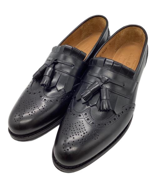 Jalan Sriwijaya（ジャランスリウァヤ）Jalan Sriwijaya (ジャランスリウァヤ) タッセルウィングチップローファー ブラック サイズ:5の古着・服飾アイテム