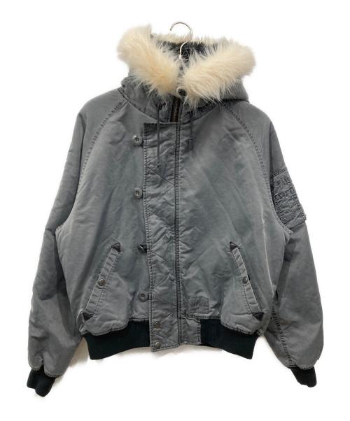 BADWAY（バッドウェイ）BADWAY (バッドウェイ) N2B フライトジャケット グレー サイズ:Mの古着・服飾アイテム