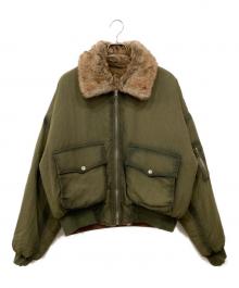 Ballsy.Brothers（ボールジーブラザーズ）の古着「リバーシブルファーフライトジャケット」｜カーキ