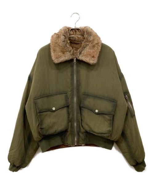 Ballsy.Brothers（ボールジーブラザーズ）BALLSY.BROTHERS (ボールジーブラザーズ) リバーシブルファーフライトジャケット カーキ サイズ:Mの古着・服飾アイテム