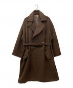 kooiコーイ）の古着「2WAYウールトレンチコート」｜ブラウン