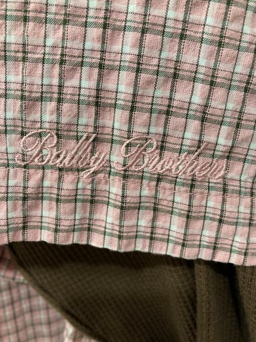Ballsy.Brothers（ボールジーブラザーズ）BALLSY.BROTHERS (ボールジーブラザーズ) レイヤードチェックシャツ ピンク サイズ:Lの古着・服飾アイテム