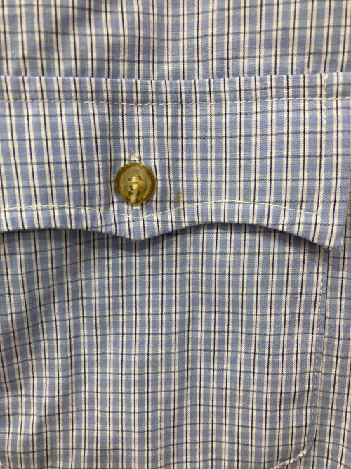 Ballsy.Brothers（ボールジーブラザーズ）BALLSY.BROTHERS (ボールジーブラザーズ) レイヤードチェックシャツ ブルー サイズ:Lの古着・服飾アイテム