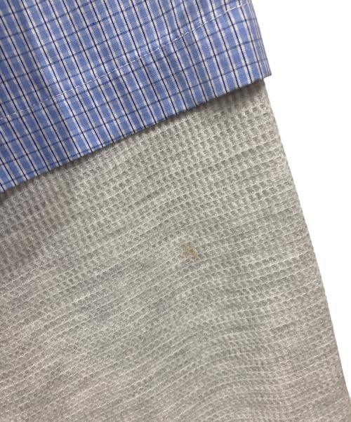 Ballsy.Brothers（ボールジーブラザーズ）BALLSY.BROTHERS (ボールジーブラザーズ) レイヤードチェックシャツ ブルー サイズ:Lの古着・服飾アイテム