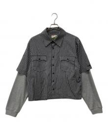 Ballsy.Brothers（ボールジーブラザーズ）の古着「レイヤードチェックシャツ」｜ブラック