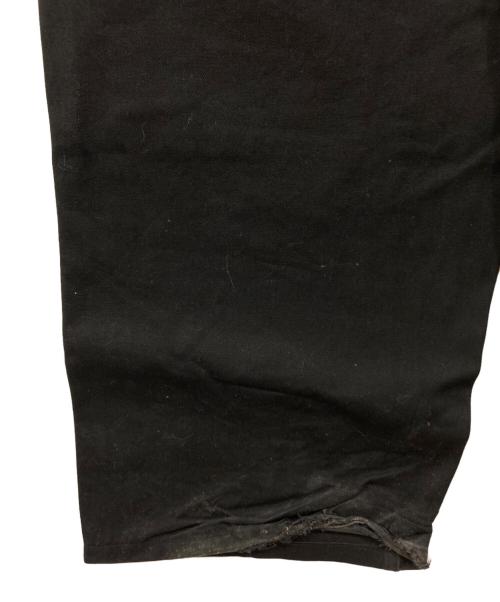 BADWAY（バッドウェイ）BADWAY (バッドウェイ) BALLSY.BROTHERS (ボールジーブラザーズ) ダブルニーデニムパンツ ブラック サイズ:Lの古着・服飾アイテム
