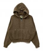 Ballsy.Brothersボールジーブラザーズ）の古着「ニットダブルジップフーディー」｜ブラウン