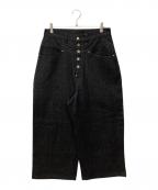 Ballsy.Brothersボールジーブラザーズ）の古着「ワイドバギーペインターデニムパンツ」｜ブラック