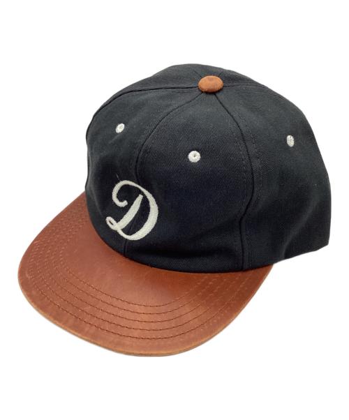 THE H.W.DOG&CO.（エイチダブリュードッグアンドコー）THE H.W.DOG&CO. (エイチダブリュードッグアンドコー) 2 Tone Leather Cotton Cap / 2トーン レザーコットンキャップ ブラウン×ブラック サイズ:ONEの古着・服飾アイテム