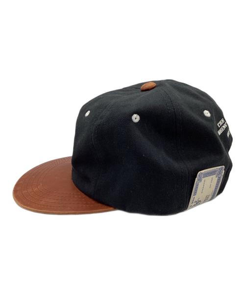 THE H.W.DOG&CO.（エイチダブリュードッグアンドコー）THE H.W.DOG&CO. (エイチダブリュードッグアンドコー) 2 Tone Leather Cotton Cap / 2トーン レザーコットンキャップ ブラウン×ブラック サイズ:ONEの古着・服飾アイテム
