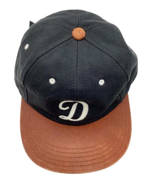 THE H.W.DOG&CO.（エイチダブリュードッグアンドコー）THE H.W.DOG&CO. (エイチダブリュードッグアンドコー) 2 Tone Leather Cotton Cap / 2トーン レザーコットンキャップ ブラウン×ブラック サイズ:ONEの古着・服飾アイテム