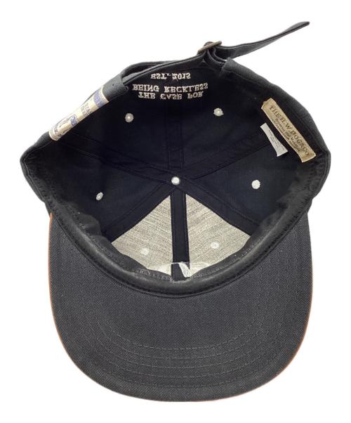 THE H.W.DOG&CO.（エイチダブリュードッグアンドコー）THE H.W.DOG&CO. (エイチダブリュードッグアンドコー) 2 Tone Leather Cotton Cap / 2トーン レザーコットンキャップ ブラウン×ブラック サイズ:ONEの古着・服飾アイテム