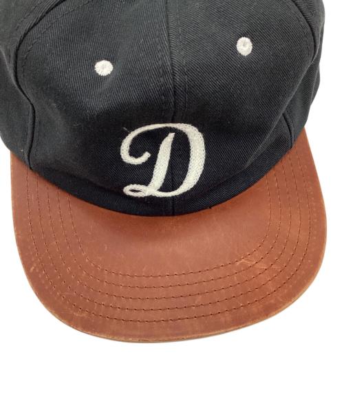 THE H.W.DOG&CO.（エイチダブリュードッグアンドコー）THE H.W.DOG&CO. (エイチダブリュードッグアンドコー) 2 Tone Leather Cotton Cap / 2トーン レザーコットンキャップ ブラウン×ブラック サイズ:ONEの古着・服飾アイテム