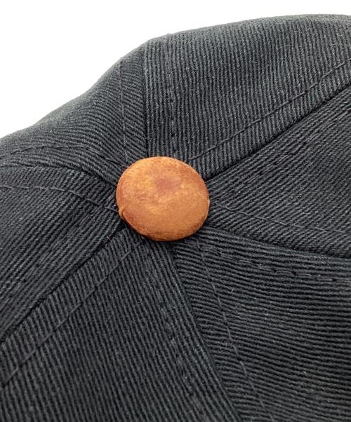 THE H.W.DOG&CO.（エイチダブリュードッグアンドコー）THE H.W.DOG&CO. (エイチダブリュードッグアンドコー) 2 Tone Leather Cotton Cap / 2トーン レザーコットンキャップ ブラウン×ブラック サイズ:ONEの古着・服飾アイテム