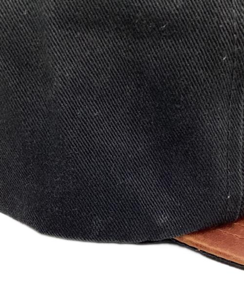 THE H.W.DOG&CO.（エイチダブリュードッグアンドコー）THE H.W.DOG&CO. (エイチダブリュードッグアンドコー) 2 Tone Leather Cotton Cap / 2トーン レザーコットンキャップ ブラウン×ブラック サイズ:ONEの古着・服飾アイテム
