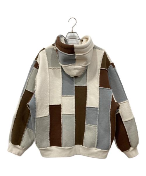 SUPREME（シュプリーム）SUPREME (シュプリーム) Faux Shearling Zip Up Sweatshirt / フェイクシアリングジップアップスウェットシャツシアリングジップアップスウェットシャツ ブルー×ホワイト サイズ:Lの古着・服飾アイテム