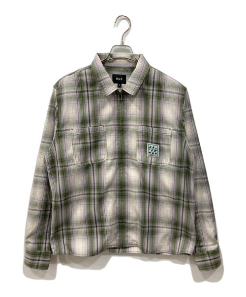 HUF（ハフ）HUF (ハフ) フィルモア プライド シャケット グリーン×ピンク サイズ:Mの古着・服飾アイテム