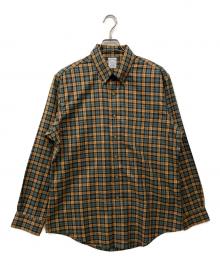 BROOKS BROTHERS（ブルックスブラザーズ）の古着「ボタンダウンシャツ」｜ベージュ×グリーン