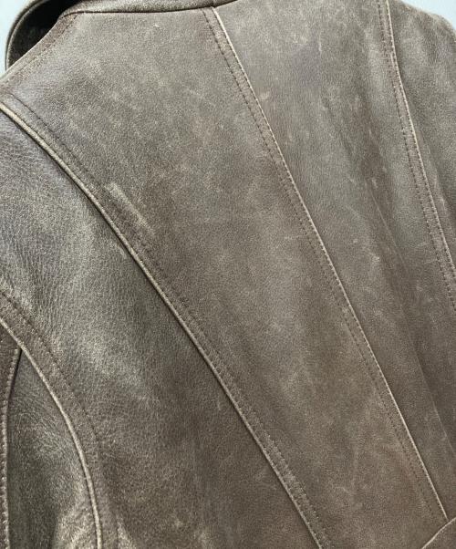 GUESS（ゲス）GUESS (ゲス) レザートレンチコート ブラウン サイズ:Sの古着・服飾アイテム