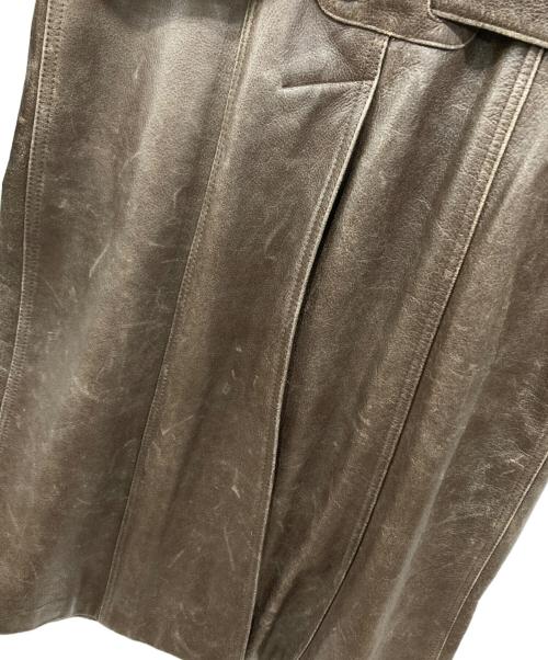 GUESS（ゲス）GUESS (ゲス) レザートレンチコート ブラウン サイズ:Sの古着・服飾アイテム