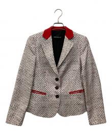 EMPORIO ARMANI（エンポリオアルマーニ）の古着「3Bジャケット」｜レッド×ホワイト