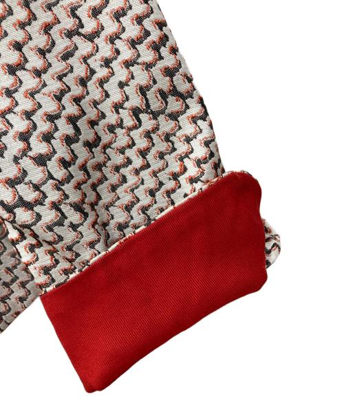 EMPORIO ARMANI（エンポリオアルマーニ）EMPORIO ARMANI (エンポリオアルマーニ) 3Bジャケット レッド×ホワイト サイズ:40の古着・服飾アイテム