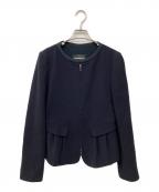 EMPORIO ARMANIエンポリオアルマーニ）の古着「ノーカラージャケット」｜ネイビー