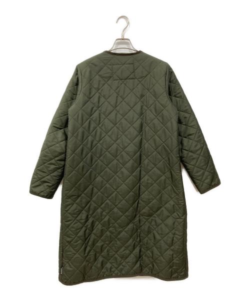 Traditional Weatherwear（トラディショナルウェザーウェア）Traditional Weatherwear (トラディショナルウェザーウェア) ARKLEY LONG(アークリー ロング) キルティングコート カーキ サイズ:36の古着・服飾アイテム