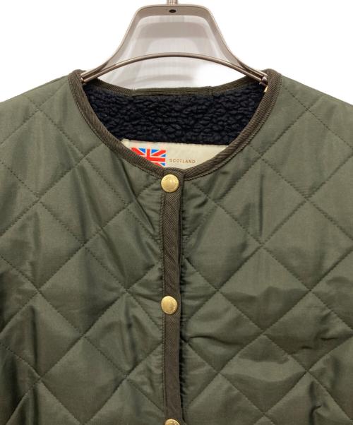 Traditional Weatherwear（トラディショナルウェザーウェア）Traditional Weatherwear (トラディショナルウェザーウェア) ARKLEY LONG(アークリー ロング) キルティングコート カーキ サイズ:36の古着・服飾アイテム