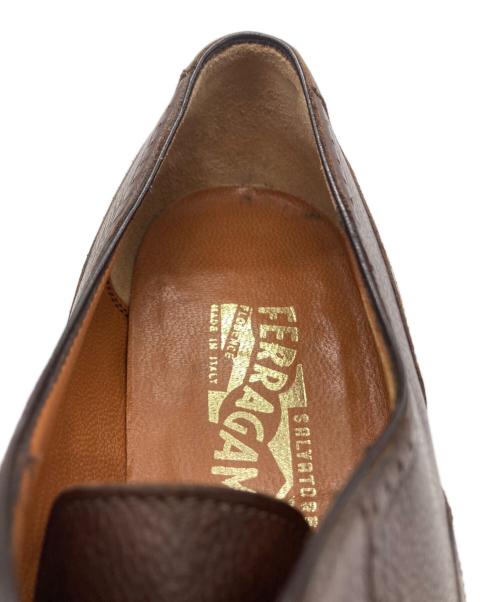 Salvatore Ferragamo（サルヴァトーレ フェラガモ）Salvatore Ferragamo (サルヴァトーレ フェラガモ) ストレートチップシューズ ブラウン サイズ:9の古着・服飾アイテム