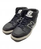 NEW BALANCEニューバランス）の古着「レザーハイカットスニーカー」｜ブラック