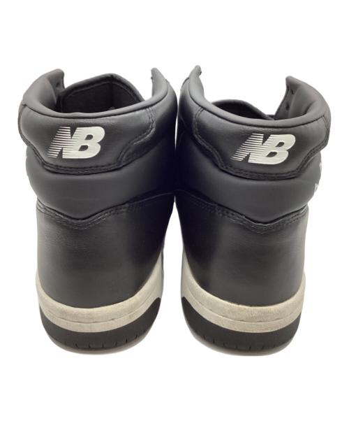 NEW BALANCE（ニューバランス）NEW BALANCE (ニューバランス) レザーハイカットスニーカー ブラック サイズ:27ｃｍの古着・服飾アイテム