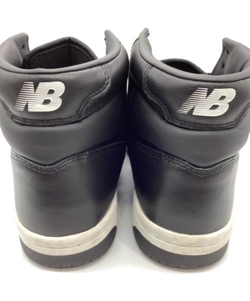 NEW BALANCE（ニューバランス）NEW BALANCE (ニューバランス) レザーハイカットスニーカー ブラック サイズ:27ｃｍの古着・服飾アイテム
