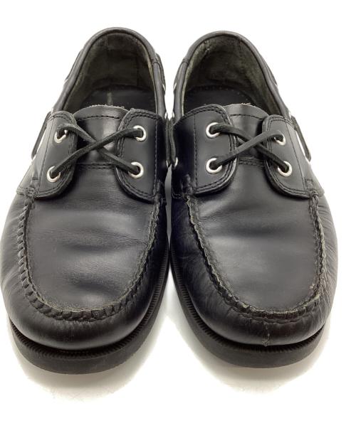 G.H.BASS&CO.（ジー・エイチ・バス・コー）G.H.BASS&CO. (ジー・エイチ・バス・コー) デッキシューズ ブラック サイズ:41の古着・服飾アイテム