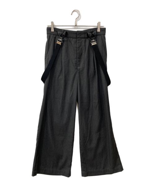 JOURNAL STANDARD relume（ジャーナルスタンダード レリューム）JOURNAL STANDARD relume (ジャーナルスタンダード レリューム) サスペンダーワイドパンツ グレー サイズ:36の古着・服飾アイテム