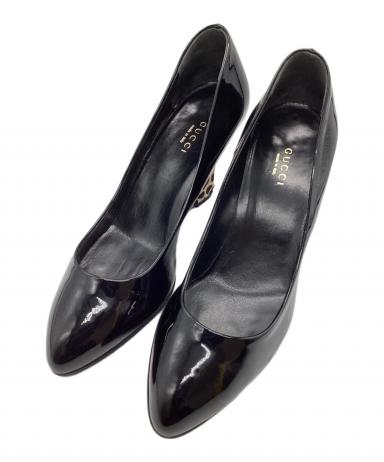 中古・古着通販】GUCCI (グッチ) エナメル ハラコ ヒールパンプス