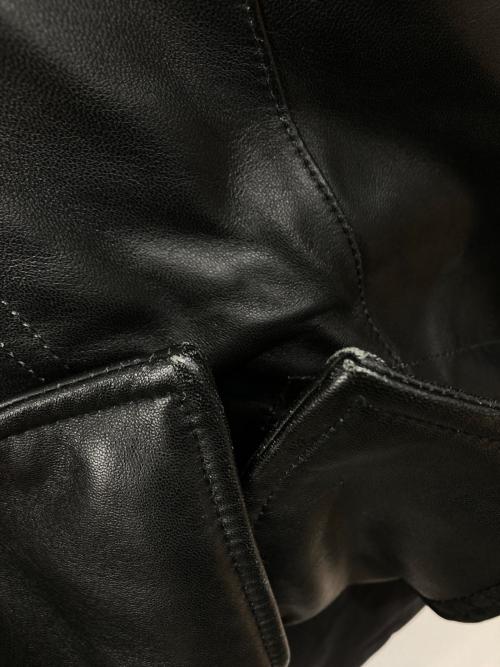 theory（セオリー）theory (セオリー) レザージャケット ブラック サイズ:38の古着・服飾アイテム