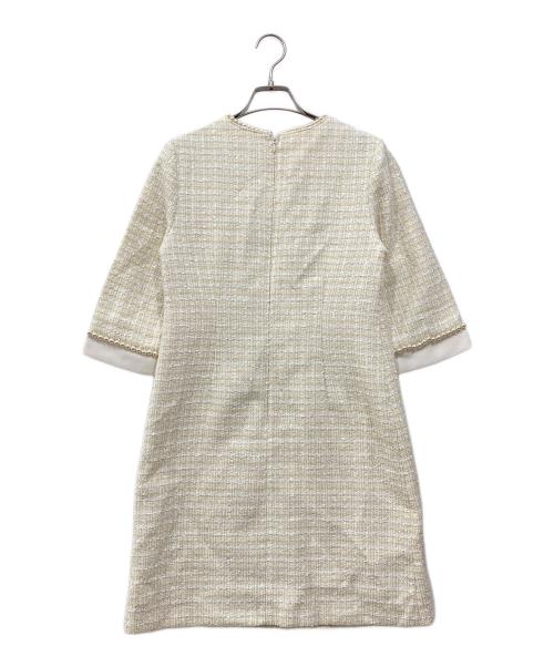 Apuweiser-riche（アプワイザーリッシェ）Apuweiser-riche (アプワイザーリッシェ) ツイードパールワンピース アイボリー サイズ:1の古着・服飾アイテム