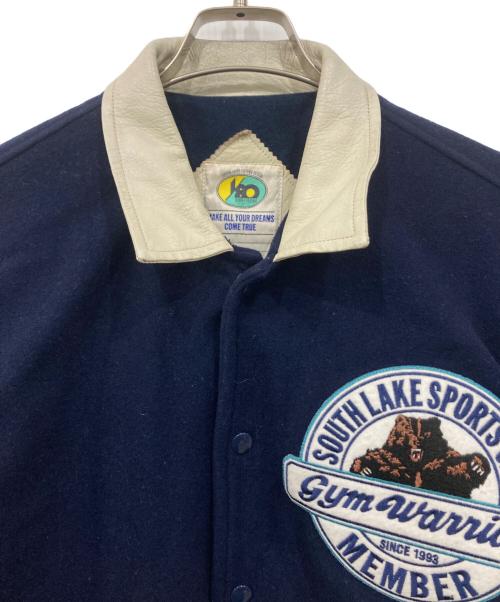 CLUB GALLERY（クラブ ギャラリー）CLUB GALLERY (クラブ ギャラリー) レザー切替ジャケット ネイビー サイズ:LLの古着・服飾アイテム