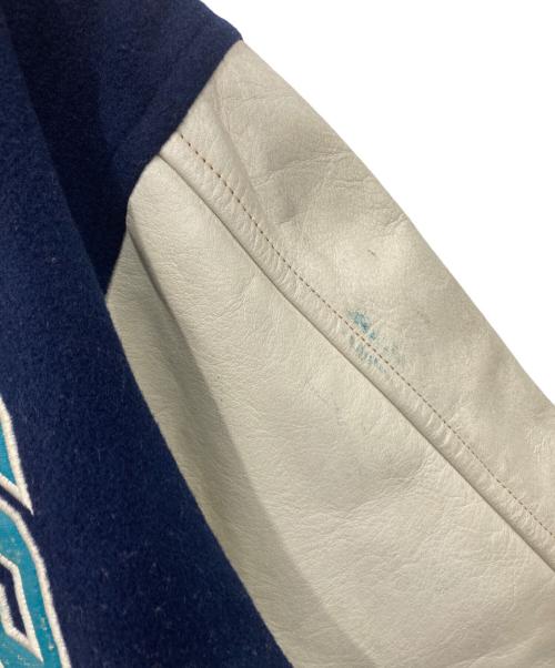 CLUB GALLERY（クラブ ギャラリー）CLUB GALLERY (クラブ ギャラリー) レザー切替ジャケット ネイビー サイズ:LLの古着・服飾アイテム