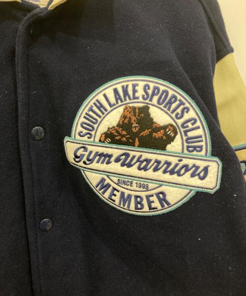 CLUB GALLERY（クラブ ギャラリー）CLUB GALLERY (クラブ ギャラリー) レザー切替ジャケット ネイビー サイズ:LLの古着・服飾アイテム